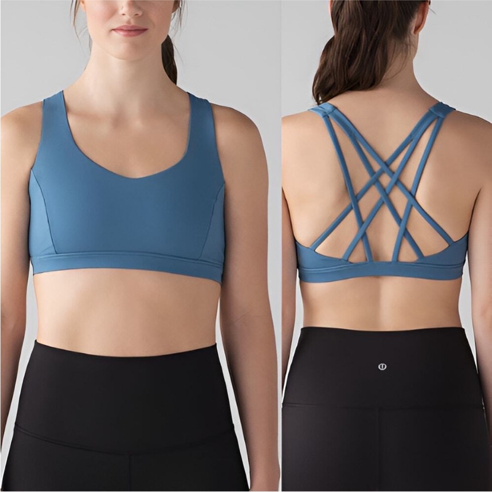Lululemon Fitness Active Free To Be Serene Crisscross Strappy Sports Bra Size 8